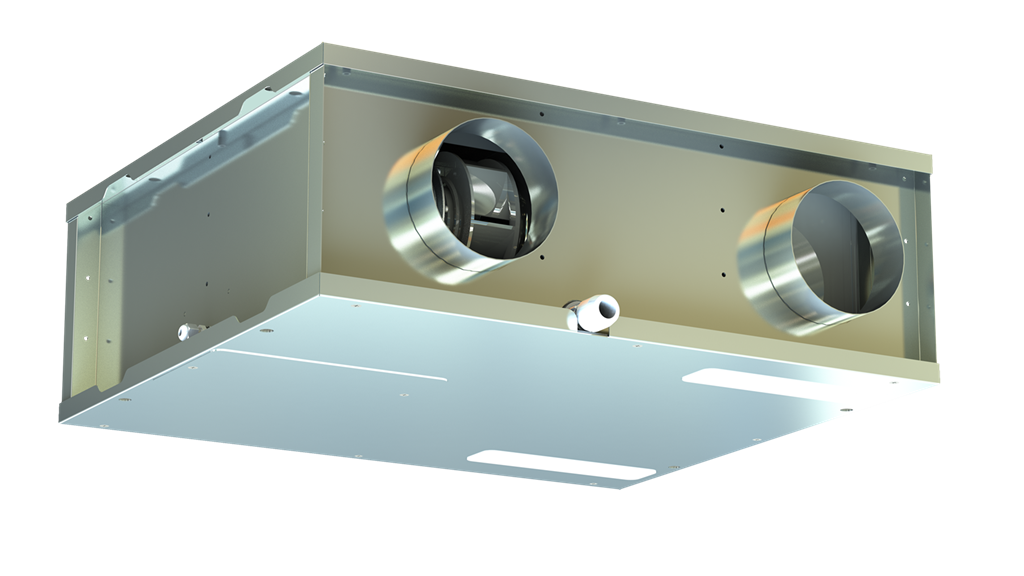 EVO220DC - In-line MVHR with summer bypass and frost-stat.  Controls condensation and pollution in residential properties with performance of up to 70 litre/sec at 50Pa with sfp from 0.55 W/l/s

  Gallery Image