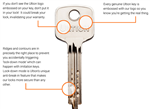 We only cut Ultion keys to code. Every keys is a genuine when cut by us.   Gallery Thumbnail