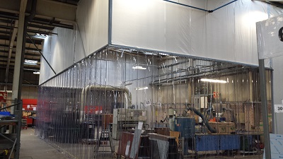 Warehouse PVC strip curtain installation Gallery Image