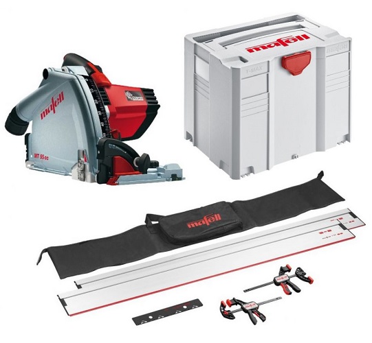 Mafell MT55cc Midi Plunge Saw + rail set 230v - Execute plunge, parting, bevel and angled cuts with supreme precision and without any tearing. Gallery Image