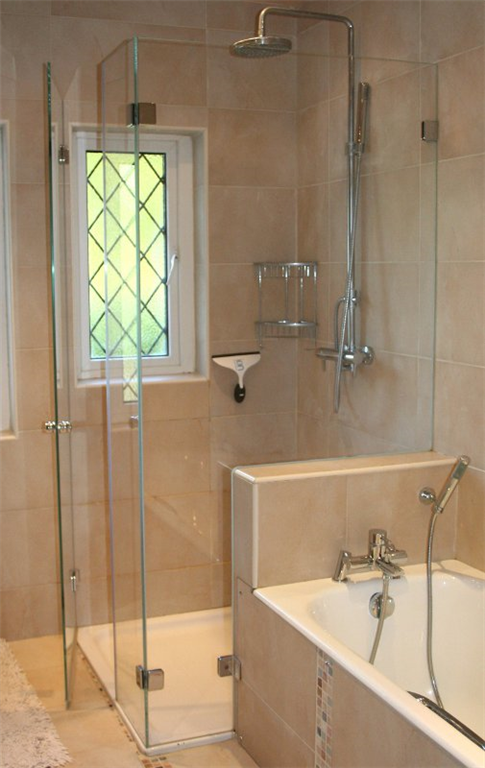 Frameless walk in glass shower  Gallery Image