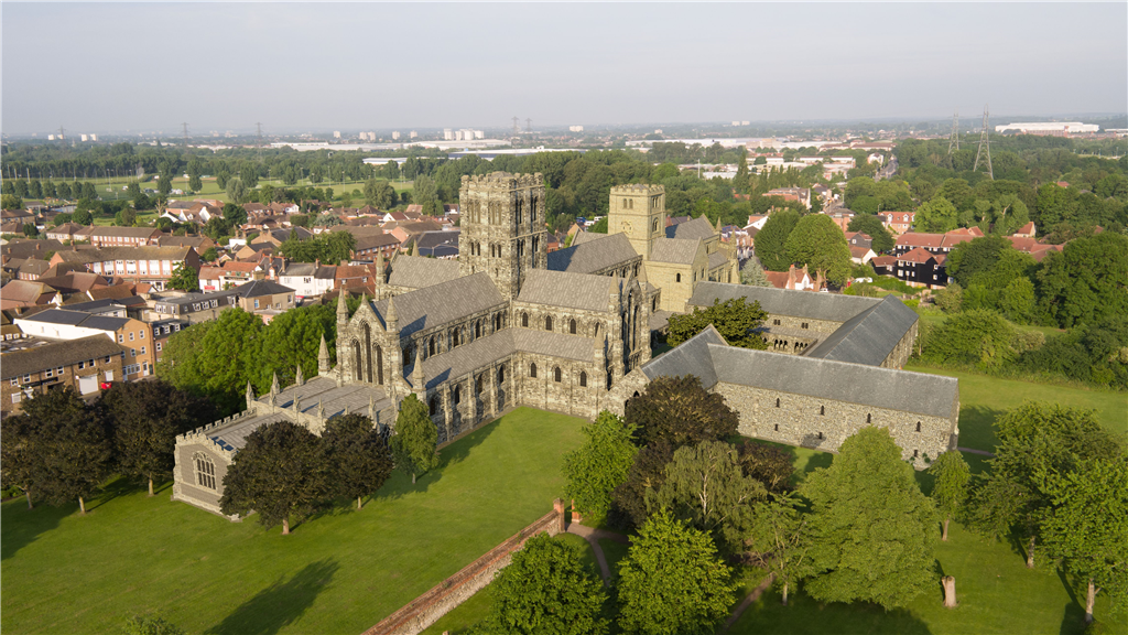 The landscape is real, shot by our drone, but the cathedral is entirely computer-generated (#visualisation) Gallery Image