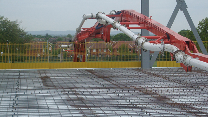 Concrete pumping in action on one of our jobs! Gallery Image