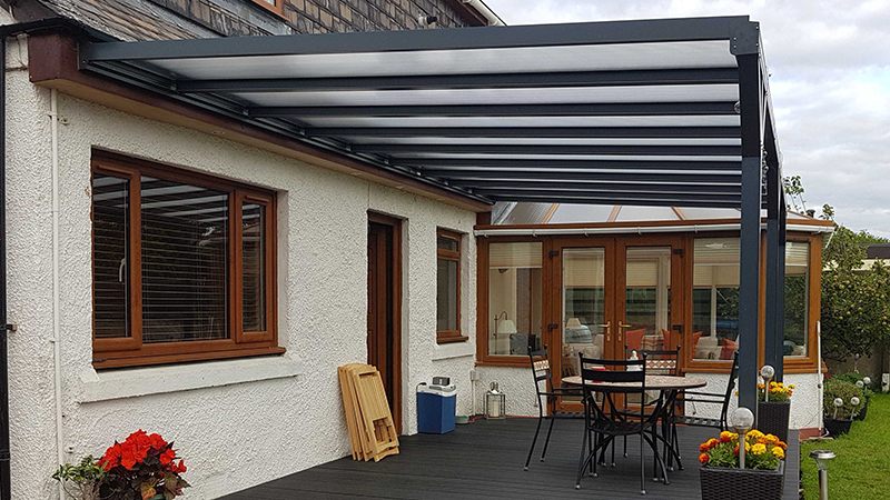 Anthracite Grey Patio cover- Smart canopy Gallery Image