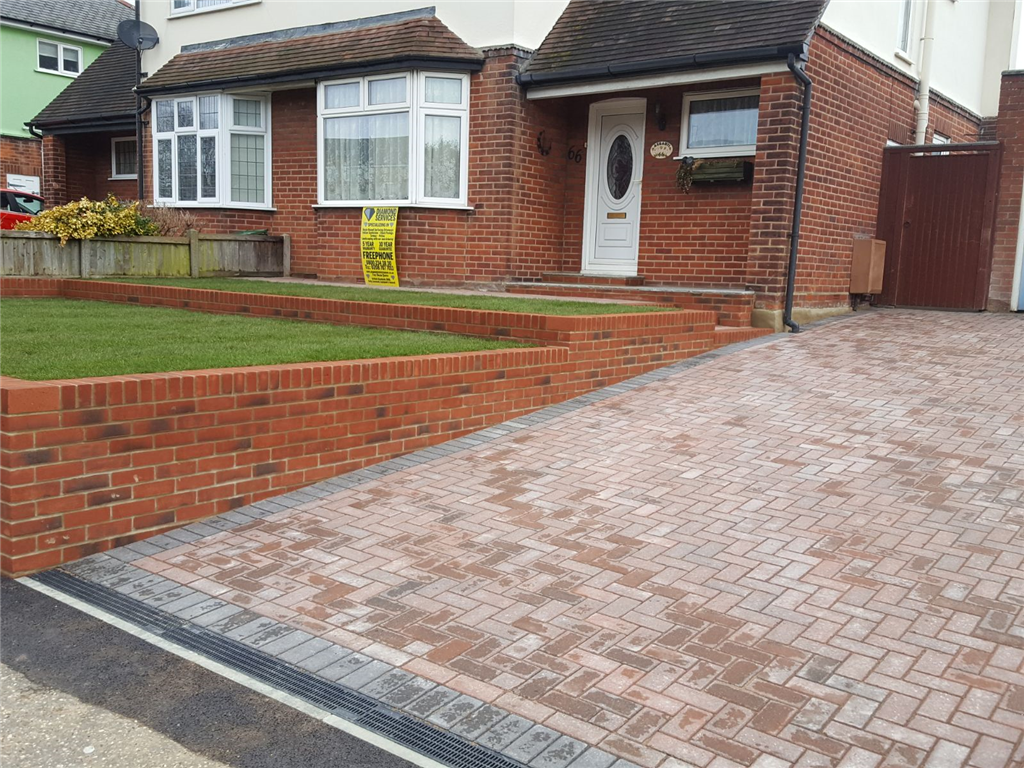 Block Paving with New Walls Gallery Image