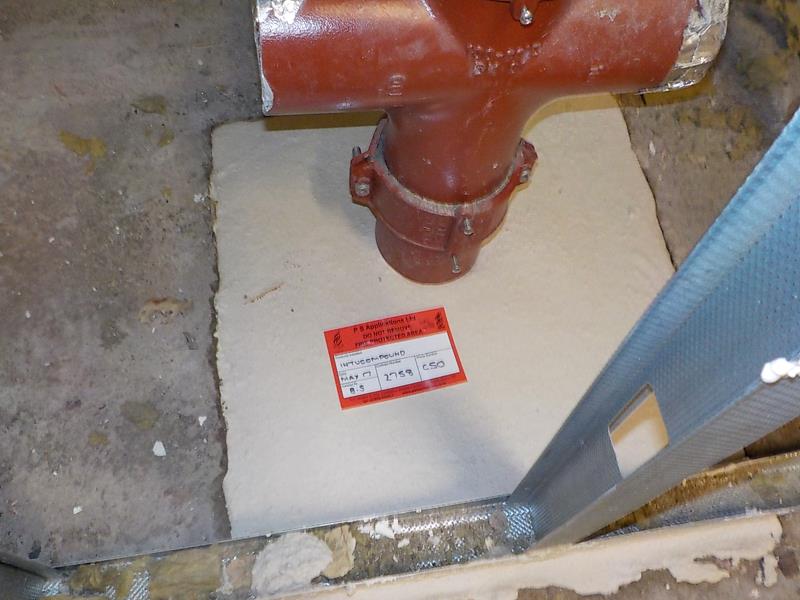 Intucompound structural Fire stop in concrete floor Gallery Image