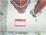 Intucompound structural fire stop in concrete floor Gallery Thumbnail