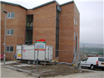 Convectant  heat drying of low rise apartment block. Machine operates from just ONE 230 or 110v power pocket and does the work of around 50 dehums. Gallery Thumbnail