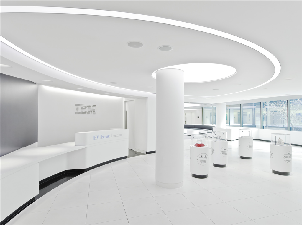 IBM Forum London column and ceiling works in GRG. Gallery Image