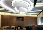 Heathrow business lounge ceiling installation. Gallery Thumbnail