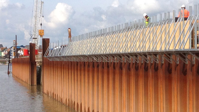 Sheet pile capping beam systems Gallery Image