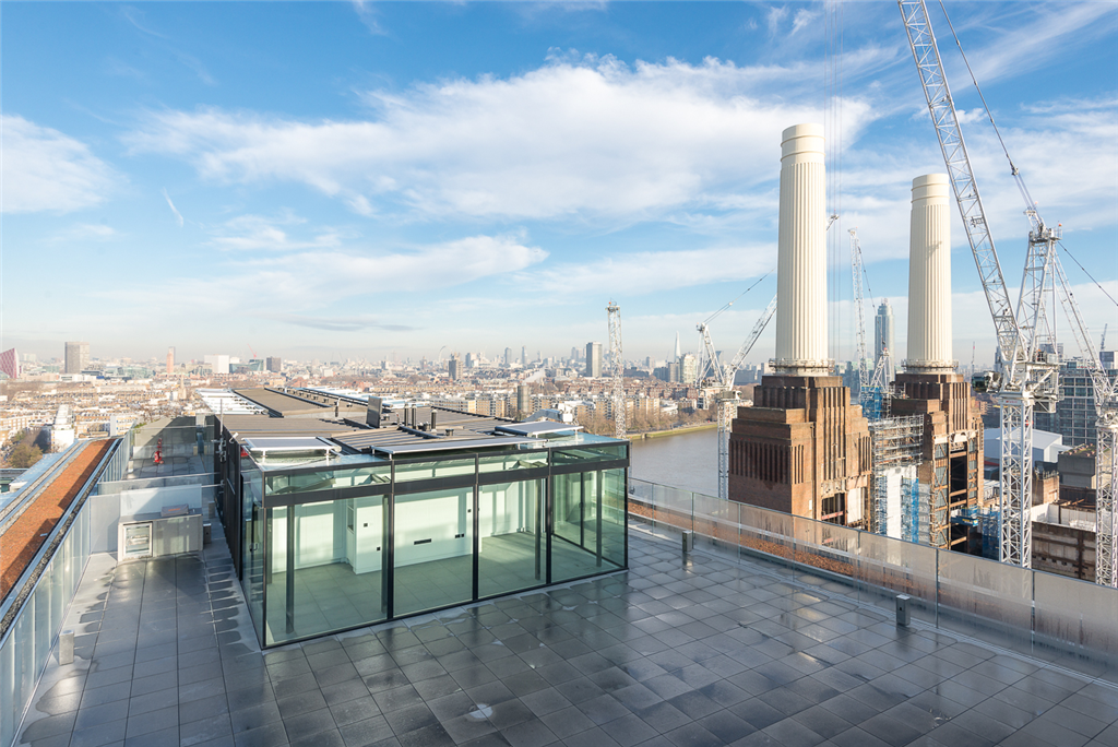 Granite paving on the roof terrace of Battersea Power Station, London Gallery Image