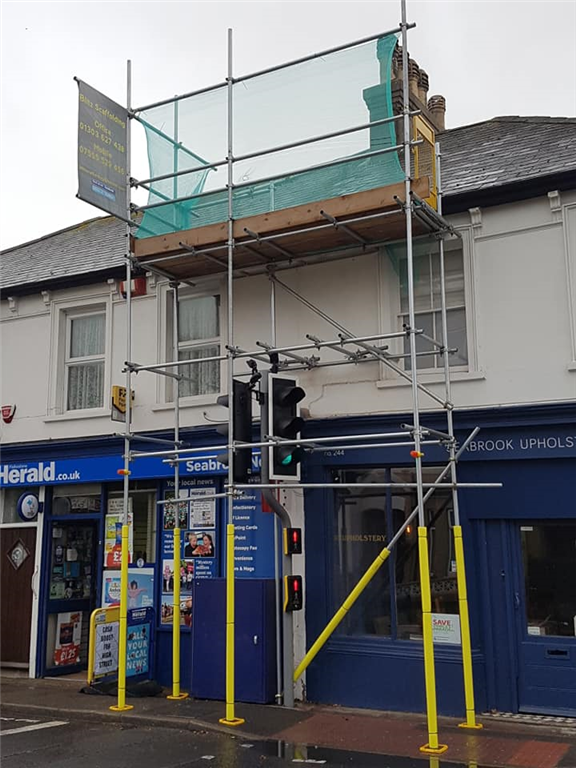 Scaffolding above shop in Sandgate Gallery Image