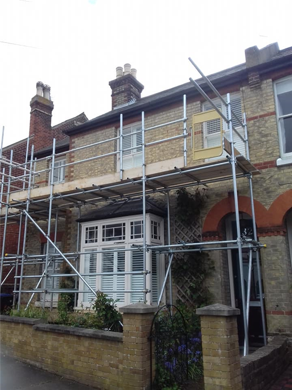 Bank holiday weekend scaffolding. Gallery Image