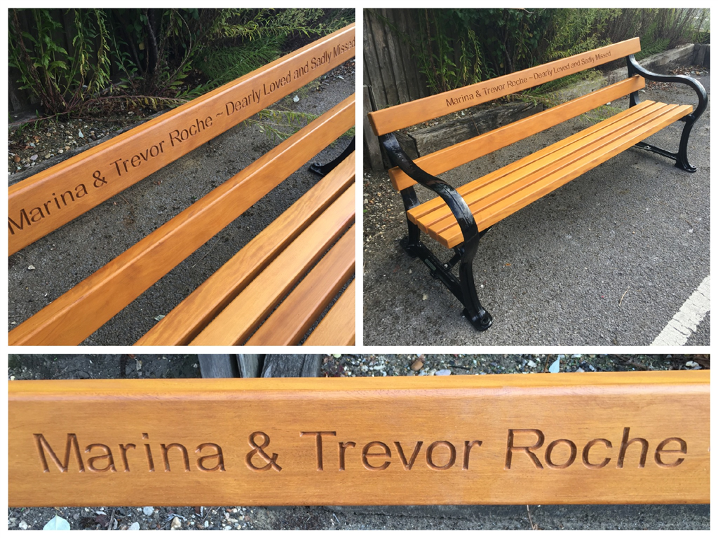 Avenue Seat with Personalised Engraving. Gallery Image