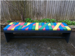 Hadley Bench. Metal Frame with Recycled Plastic Slats. Gallery Thumbnail