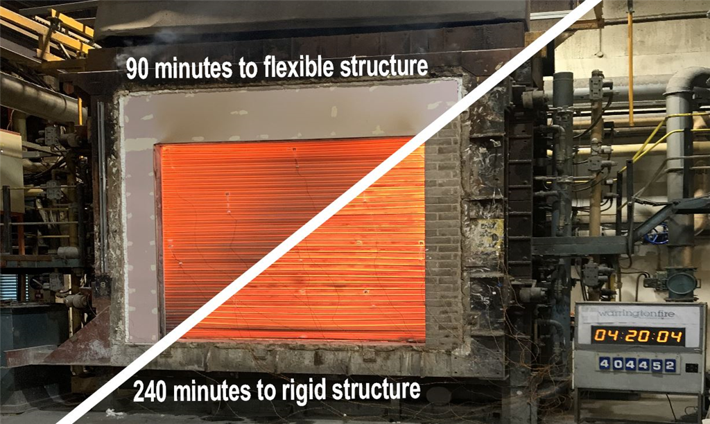 We are the only member of the 'dhf' who have additionally tested our fires shutters to both 'flexible' and 'rigid' structural types. Gallery Image