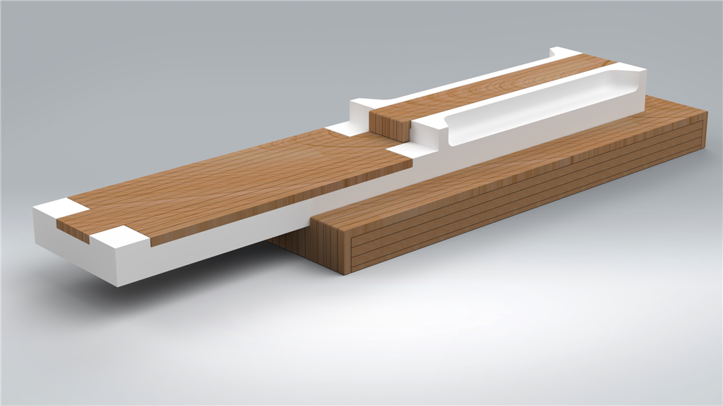Street Furniture - Counter levered bench design Gallery Image
