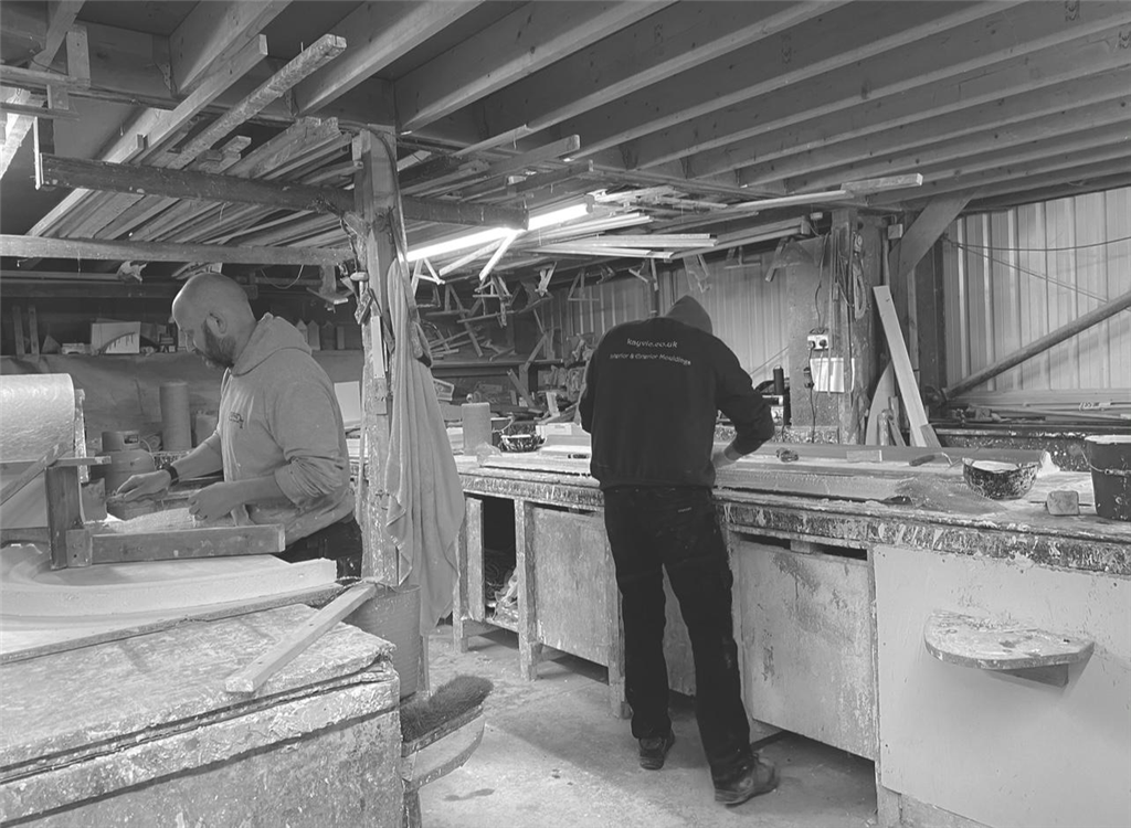 Plaster Craftsmen at work in the factory At  Kayvic  Gallery Image