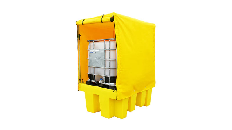 BB1C Soft Covered Drum IBC Storage Tank with Polyethylene Cover.

https://www.onestopforsafety.co.uk/products/bb1c-soft-covered-drum-ibc-storage-tank-with-steel-frame-polyethylene-cover-suitable-for-1-x-1000-litre-ibc-unit
 Gallery Image