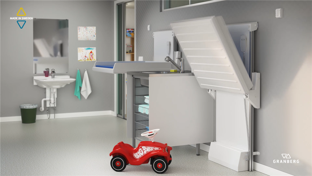 Electric Remote-controlled Height-adjustable Baby Changing Table 334-080 Gallery Image