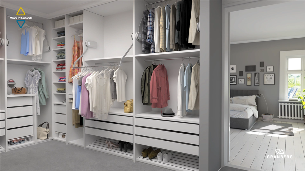 Height-Adjustable Electric Wardrobe Lift Butler 722 Gallery Image