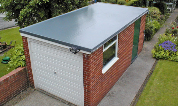 Cure It GRP Roofing System used on this flat garage roof Gallery Image
