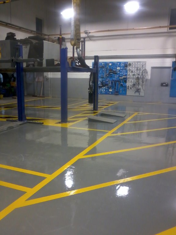 Resbuild SF Coating used in a car garage. Gallery Image