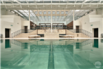 Silver Travertine wall in hotel swimming pool Gallery Thumbnail