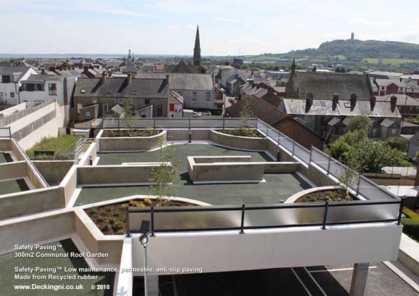 Balcony Paving - Safety-Paving -  Roof Garden over Car Park Gallery Image