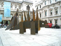 The Chapman Brothers

The Chapman brothers, Jake & Dinos provided these three sculptures for the Royal Academy of Arts summer show 2007.  They were manufactured from 25mm thick Corten weathering steel. Gallery Image