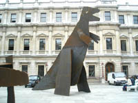 The Chapman Brothers

The Chapman brothers, Jake & Dinos provided these three sculptures for the Royal Academy of Arts summer show 2007.  They were manufactured from 25mm thick Corten weathering steel. Gallery Image