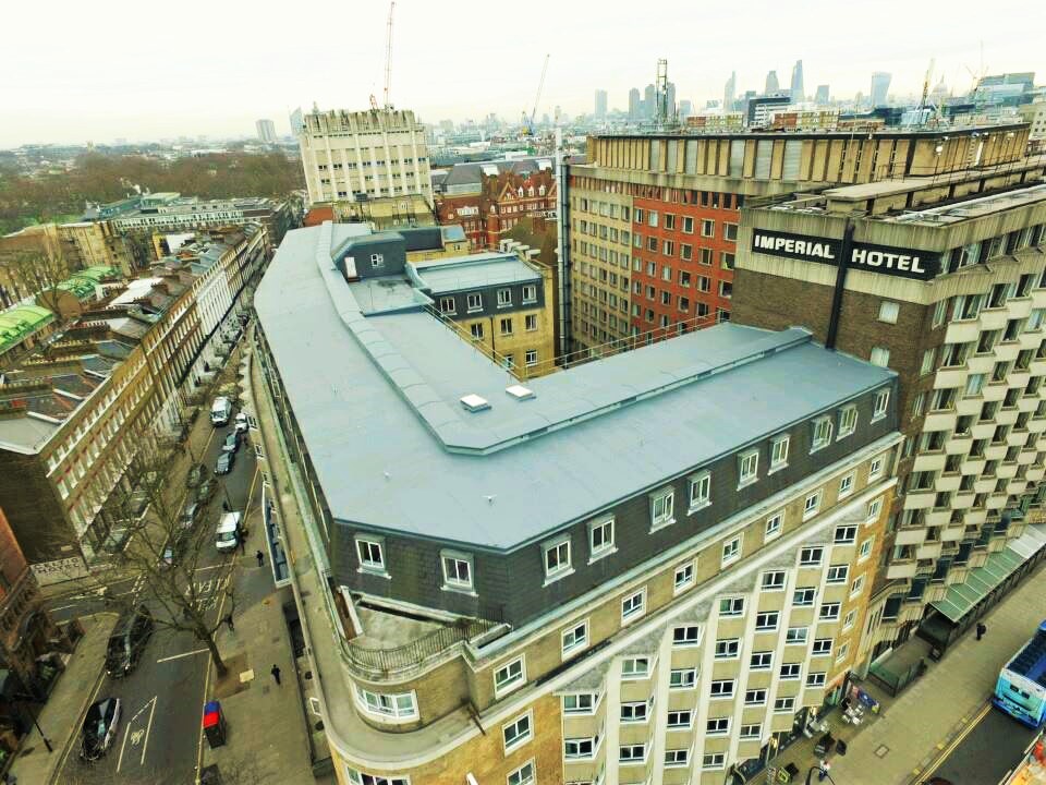 President's Hotel in London, dark grey Soprema membrane.  Gallery Image