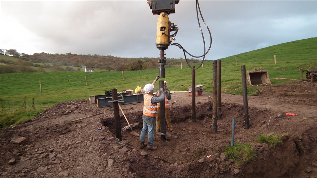 Pile installation for pylons in Tyrone Gallery Image