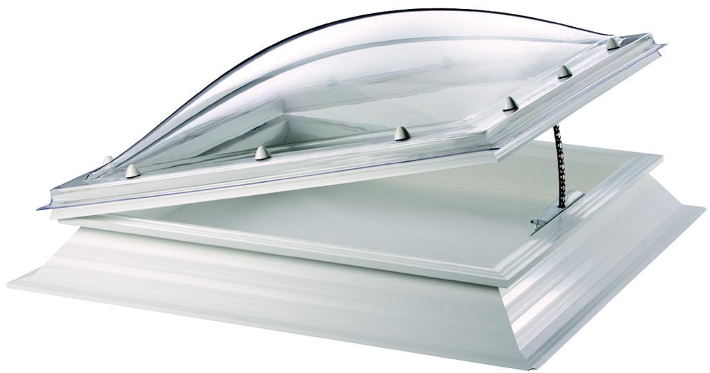 polycarbonate rooflight with electric hinge mechanism Thermadome Gallery Image