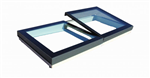 multi section opening skylight in flat glass manual or electric hinged Solarglaze Gallery Thumbnail