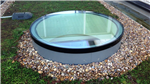 Circular flat fixed glass aluminium rooflight skylight Gallery Thumbnail