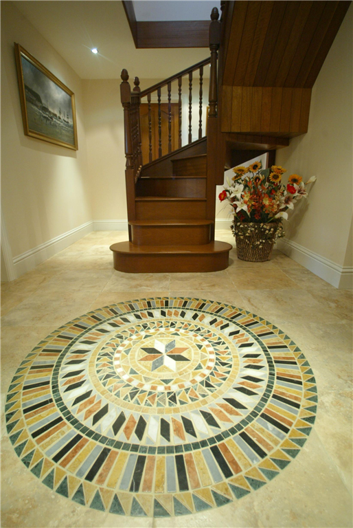 A bespoke circular feature in the hall reflects the circular tower, added to Mill Cottage! Gallery Image