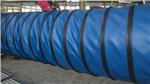 Heavy duty blue flexible welded ventilation ducting. Available from Naylor Special Plastics, Wombwell - 01709 872574 Gallery Thumbnail