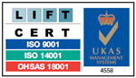 ISO9001, ISO14001 and OSHAS 18001 UKAS Management Systems approved and certified Gallery Thumbnail